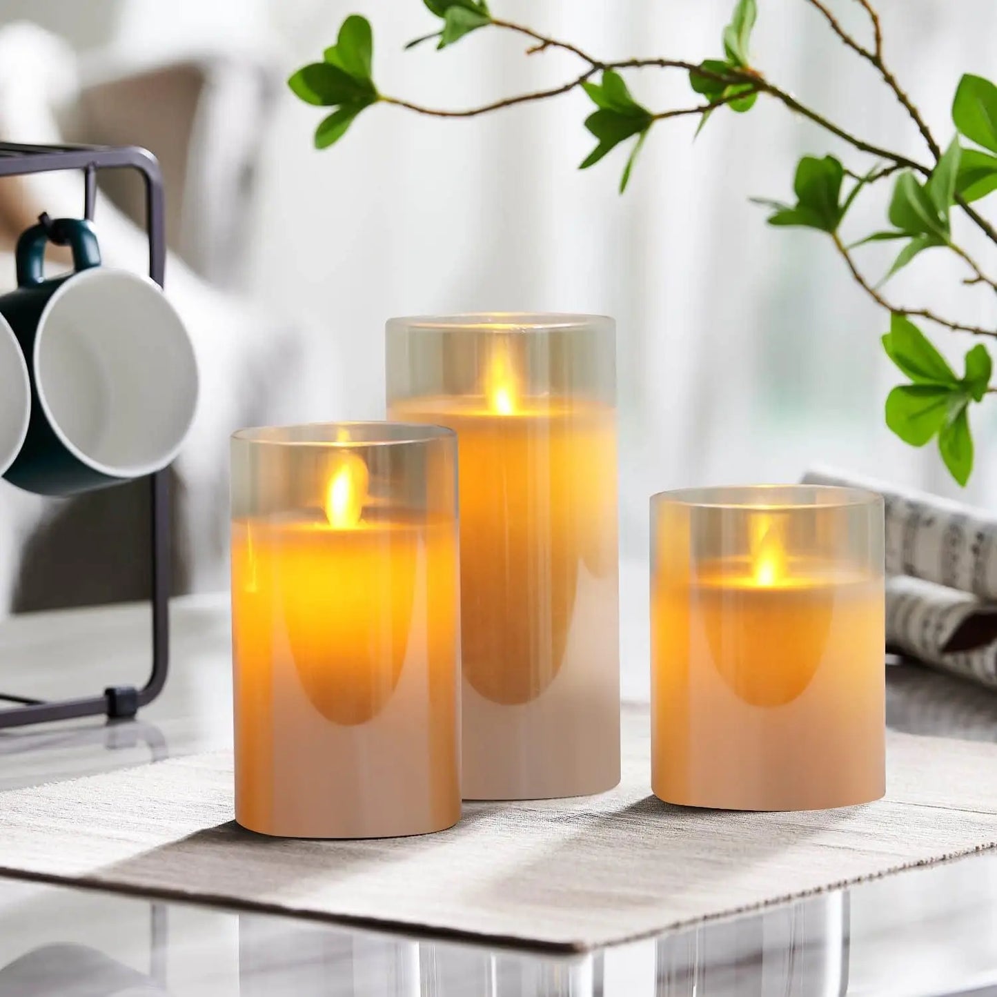 FlickerEase Rechargeable LED Candles
